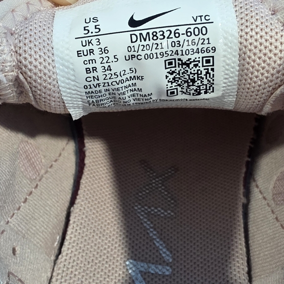 Nike Women's Blush Pink Air Max Sneakers - Picture 6 of 7